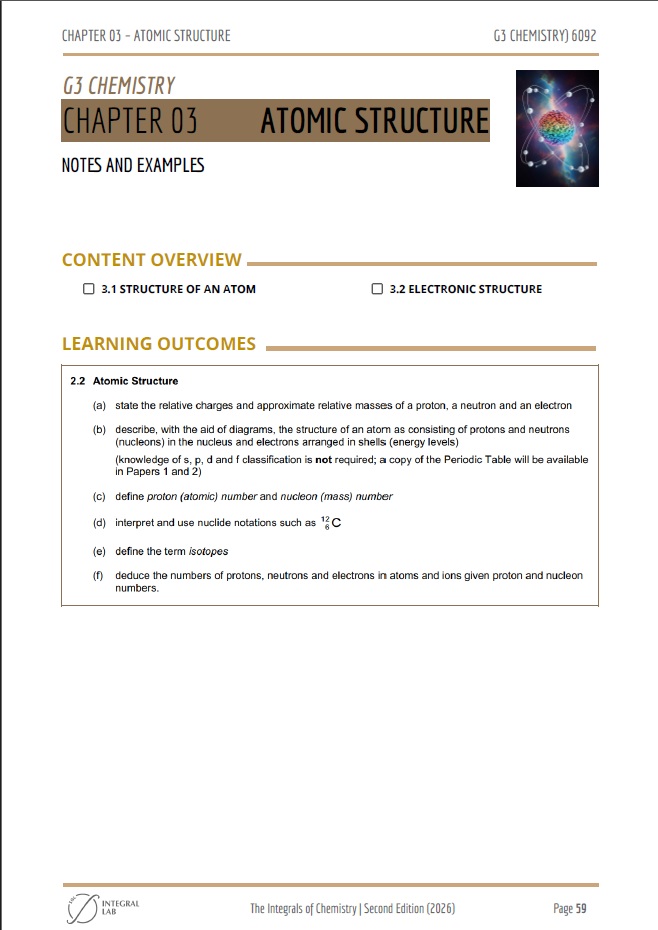 Chemistry Notes Sample 1